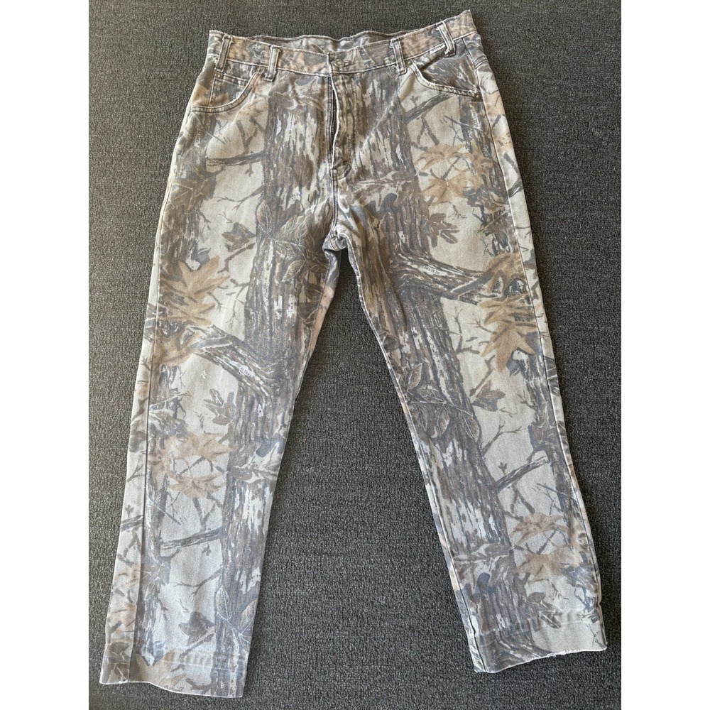 Vintage Duxbak Realtree Camo Hunting Pants Mens 38x32 Made in USA